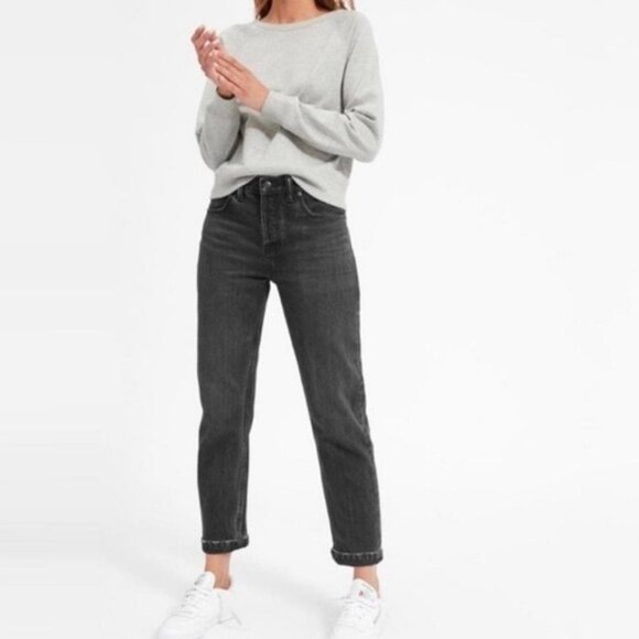 Everlane OS Boyfriend Regular Washed Black Jeans - Size 27 - Picture 1 of 13